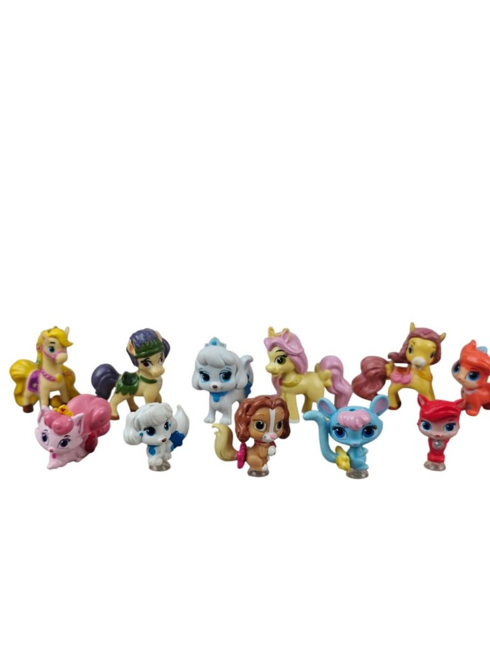 Disney Princess Palace Pets Mini Figures Lot Of 12 Collectible Toys Multi-Color
